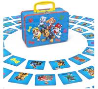 Spin Master Games - JUEGOS DE MESA PATRULLA CANINA MEMORY, Juego de Memoria MEMO de 72 Cartas, con Maletín de Transporte Metálico, 2-6 Jugadores, Juegos de Mesa Niños 3 años +