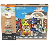 Spin Master Games, Paw Patrol Rubble Crew 3-Pack of Wood Jigsaw Puzzles for Families, Kids and Preschoolers Ages 3+, Multicolor (0681147074316)