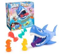 Spin Master Games, Shark Strike, Juego de Bolos con tiburón de Cuerda Que muerde, Juego Sencillo para niños en Edad Preescolar, diversión para Toda la Familia, 2-4 Jugadores, a Partir de 5 años