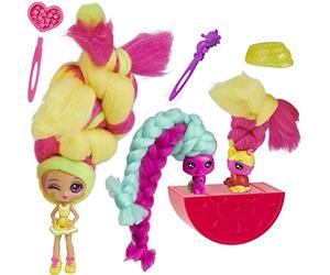 Spin Master- Lemon Lou Haarspielpuppe mit 2 Tieren (Candylocks) Muñeca con 2 Animales, Multicolor, pequeño (6056613)