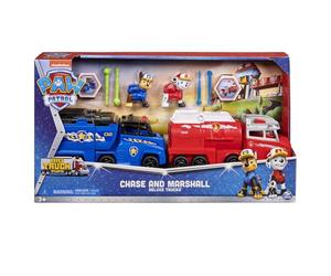 Spin Master MENUDIKOS Equipo Patrulla Canina Camiones Chase y Marshall Vehículo a gran escala con figuras de acción inéditas de Chase y Marshall Camiones de lujo +22 cm A partir de 3