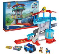 PAW Patrol PATRULLA CANINA - Centro de Mando Patrulla Canina: Torre de Control con Lanzador de Coches, 1 Coche Policía, 2 Figuras de Chase y Accesorios - 6065500 - Juguetes Niños 3 Años +