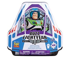 Spin Master - Toy Story Buzz Lightyear Lenticular Puzzle in a Shaped Tin Packaging (20108499) , color/modelo surtido