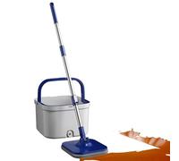 Spin Mop - Rotating Separate Dirty Water System, Stainless Steel PP Cleaning Mop with Bucket, Efficient Washing and Drying, 360° Swivel Head for Deep Floor Cleaning, Household Clean Tool