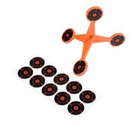 Spin Target Toys - Rotating Reactive Rollers, Thickened Stand with 10 Sheets, Compact Carbon Steel, Automatic Flipping Motion, for Backyard Outdoor Games Family Fun Camping