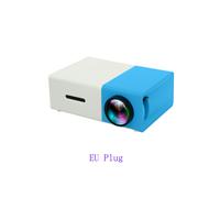 (Spina UE blu) Mini proyector LED Salange YG300 Yg300 versión actualizada 600 lúmenes 320x240P compatible