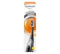 Spinbrush Charcoal Clean - Cepillo de dientes eléctrico (funciona con pilas, cerdas suaves, carbón vegetal, 1 unidad)