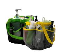 Spinfox 2 paquete de ducha de malla Caddy Bolsa de ducha seca rpida Bolsa colgante de aso con 2 manijas para jabn de acondicionador de champ y otr