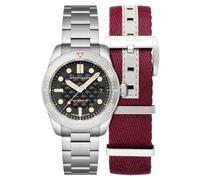 Spinnaker 40 mm Croft tamaño mediano automático delfín proyecto edición limitada reloj con brazalete sólido de acero inoxidable SP-5129, Ocean Black, Croft tamaño mediano proyecto automático delfín