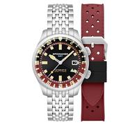Spinnaker Bradner GMT SP-5121 - Reloj automático 42 mm, correa de acero inoxidable, color rojo oscuro, Bradner GMT