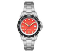 Spinnaker Croft Pioneer SP-5136 - Reloj automático para hombre de 42 mm con pulsera de acero inoxidable sólido, Naranja siena, Croft Pioneer Automatic