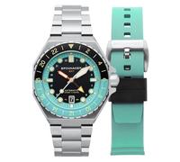 Spinnaker Dumas GMT SP-5119 - Reloj automático para hombre, 43 mm, correa de acero inoxidable macizo, Turquesa oscura., Deportivo