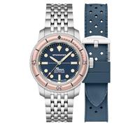 Spinnaker Fleuss 40 - Reloj automático para Hombre (edición Limitada de 40 mm, Correa de Acero Inoxidable Macizo, SP-5133), Azul Oscuro, Brazalete