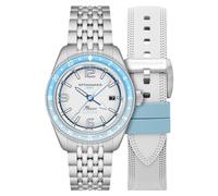 Spinnaker Fleuss GMT Automatic | 43 mm, Blanco Luna, Fleuss Gmt Automatic