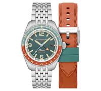 Spinnaker Fleuss GMT SP-5120 - Reloj automático para hombre, 43 mm, con correa de acero inoxidable macizo, Pulsera