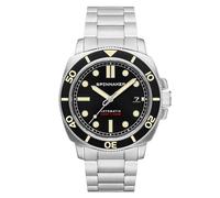 Spinnaker Hull Diver SP-5088 - Reloj automático de 3 manecillas para Hombre de 42 mm con Correa de Piel auténtica o Acero Inoxidable, Gris Oscuro, Deportivo
