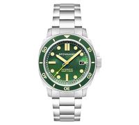 Spinnaker Hull Pearl Diver SP-5106 - Reloj automático de edición limitada para hombre de 42 mm con pulsera de acero inoxidable sólido, Perla Esmeralda, Hull Pearl Diver Automatic Edición Limitada