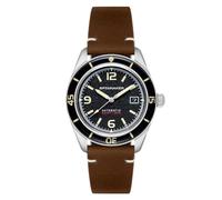 Spinnaker para Hombre 43 mm Fleuss Reloj automático con Correa de Cuero Genuino SP-5055, Lumber Negro, Correa