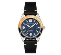 Spinnaker para Hombre 43 mm Fleuss Reloj automático con Correa de Cuero Genuino SP-5055, Sunset Naranja, Correa