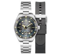 Spinnaker Reloj automático Challenger de 42 mm para hombre con pulsera de acero inoxidable sólido SP-5159, Gris niebla, pulsera