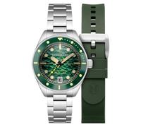 Spinnaker Reloj automático Challenger de 42 mm para hombre con pulsera de acero inoxidable sólido SP-5159, Verde mar, Junior Piccard Automático