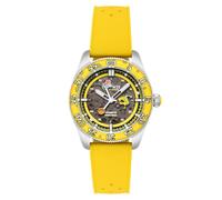 Spinnaker Reloj automático de 40 mm Croft SP-5152 con diseño de esqueleto de Bob Esponja Squarepants Peek-a-Boo, edición limitada con correa de goma, Krabby Flipper