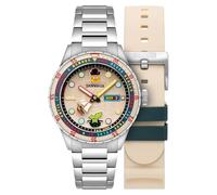 Spinnaker Reloj automático HASS de 43mm para hombre Spongebob Search for Squarepants Edición Limitada con pulsera de acero inoxidable sólido SP-5171, pulsera