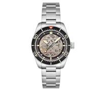 Spinnaker Reloj de pulsera automático para hombre Croft 42 con diseño de esqueleto y correa de acero inoxidable macizo SP-5134, Pulsera