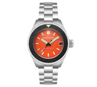 Spinnaker Reloj automático Piccard de 45 mm para hombre con pulsera de acero inoxidable sólido SP-5098, Naranja mandarina, Piccard Automático