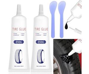 SPINNE LUCAS 120ml Pegamento Vulcanizante, Pegamento Neumatico, Kit Antipinchazos Coche, Kit Repara Pinchazos coche, Kit Repara Pinchazos Moto, Reparar Rápidamente las Grietas de los Neumáticos