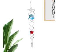 Spinner de Acero Inoxidable - Espiral de de, de Viento Reflectante Colgante | Escultura de Metal Colorida para Patio, balcón, Patio, Porche, Interior, Exterior, Ventana, jardín