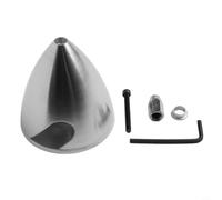 Spinner de aluminio para aviones modelo RC, compatible con cono de nariz y conjunto de hélice, tamaños de 0.25 a 0.000 pulgadas, plateado (2.75 pulgadas/70 mm)