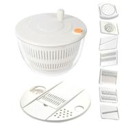 Spinner de ensaladas | Spinner Vegetable Dryer Grater Slicer | Multifuncional Cocina Secadora Colander Grater Tazón para Cucumber Ginger Garlic Potato Veggie Alimentos Preparación