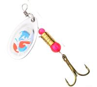 Spinner de pesca de metal con rotación para cuchillas, contrapeso de cobre y acción subacuática consistente (J)