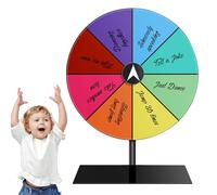 Spinner De Rueda De Premios: Juego De Mesa De Ruleta De La Suerte, Rueda De Recompensa Borrable De Pie, Herramienta De Compromiso Interactiva | Carnaval Festival Exposición Aula Reunión Anual R