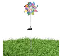 Spinner De Viento Solar - Estaca Colorida Impermeable para Jardín, Decoración Giratoria para Exteriores, Escultura Cinética De Metal Duradera, Reflectante para Césped | Patio Patio Balcón Jardí