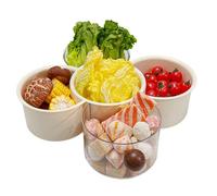 Spinner Fruit Plate - Compartmentalized Party Serving Tray | Rotating Food Organizer for Desserts, Convenient Rotating Design Feature, Kitchen, Picnic or Countertop Display Accessory