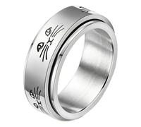 Spinner Rings For Women - Cute Cat Pattern Rotating Spinner | Fidget Ring