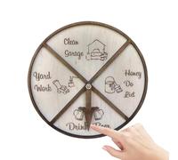Spinner Wheel Game, Fun Drinking Party Activity, 11.81x11.81in Wooden Interactive Set, Entertaining Group Games, The Wheels Entertainment for Adults, Holiday, Gatherings