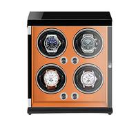 Spinner Winding Box Watch Winders - 4-Position Rechargeable Watch Shaker Mechanical Watch Winder Vertical Automatic Watch Winding Box with Light-Sensitive Led Light Quiet
