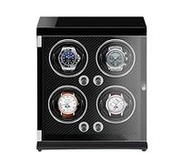 Spinner Winding Box Watch Winders - 4-Position Rechargeable Watch Shaker Mechanical Watch Winder Vertical Automatic Watch Winding Box with Light-Sensitive Led Light Quiet