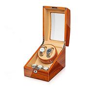 Spinner Winding Box Watch Winders - Apple Wood Watches Storage Box Automatic Mechanical Watches Winder Silent Motor Watch Shaker Solid Wood Watch Winding Case with Access(D-A)