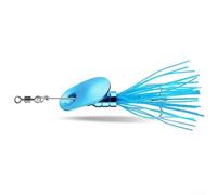 Spinnerbait - Señuelo con 11 cm de longitud total y 12 g de peso para lanzar y recuperar eficazmente agua dulce con gancho triple #6 (azul)