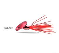 Spinnerbait - Señuelo con 11 cm de longitud total y 12 g de peso para lanzar y recuperar eficazmente agua dulce con gancho triple #6 (rojo)