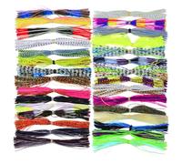 Spinnerbaits für Barsche,SilikonJigröcke Angelköderköderset 30 Bündel Köderset SilikonAngelköderröcke | Angel-Ersatzröcke für Outdoor-Aktivitäten Outdoor-Backup, JungMenschen, Heimanwender
