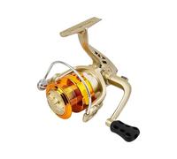 Spinning Fishing Reel For Freshwater Saltwater Ultralight Spool Fold Rocker Left/Right Interchangeable Easy To Carry(Gold,7000 Series)