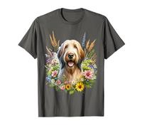 Spinone Italiano Dog Summer Wildflowers Obra de arte Camiseta