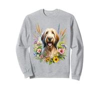 Spinone Italiano Dog Summer Wildflowers Obra de arte Sudadera