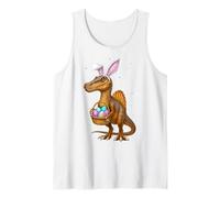 Spinosaurus Dinosaurio Dinosaurio Conejo Huevos Orejas de Conejo Lindo Primavera Camiseta sin Mangas