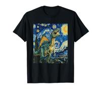 Spinosaurus Mirabilis Dinosaur Starry Night Art Camiseta